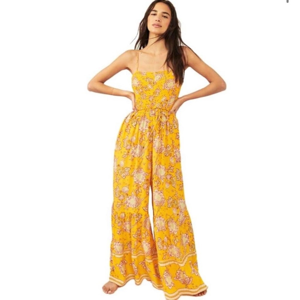 Free People Sunlit Floral Jumpsuit